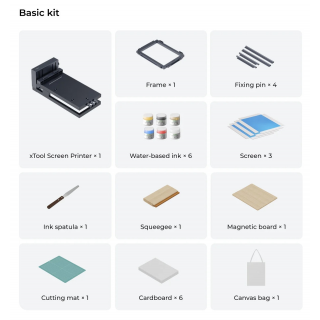 Original XTool Screen Printer Mesin Cetak Sablon Simple 3 Steps Process with Precoated Screen - Basic Kit